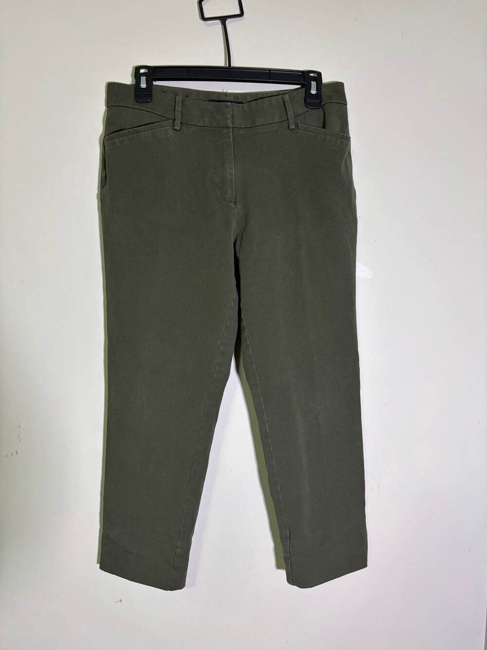41 Hawthorn Women's Size 8 Olive Green Chino Pants Straight Leg Stretch Trouser